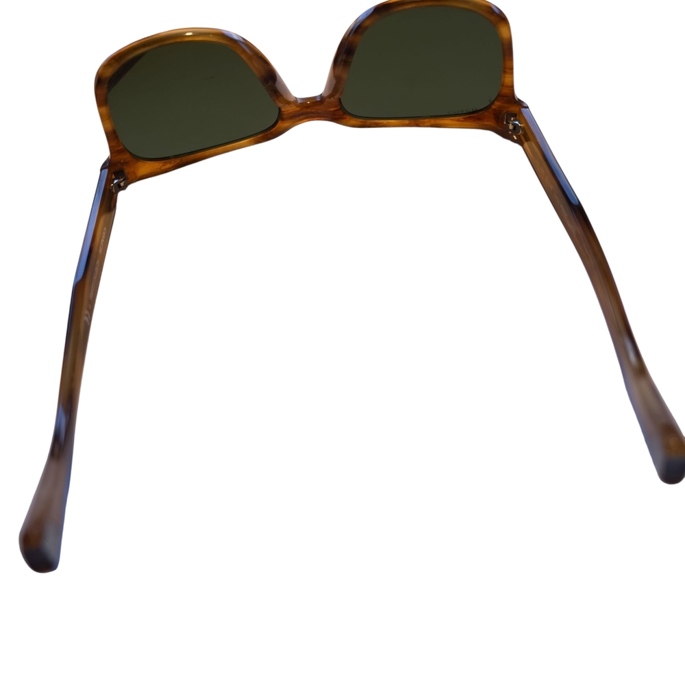 Coach Brown Tortoise Sunglasses with  Green Lenses And Case - Picture 3 of 6